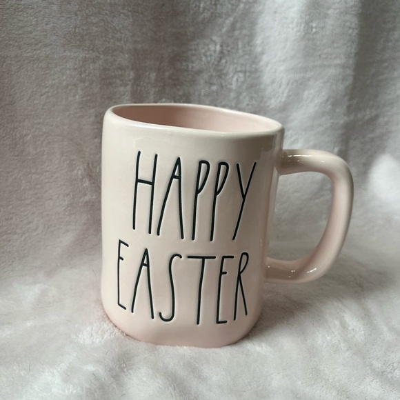 Rae Dunn Happy Easter Holiday Coffee Mug. NWT. Solid Pink - Picture 1 of 4